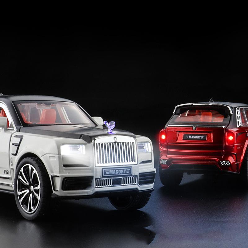 1:32 Scale Alloy Model Car for Cullinan, Zinc Alloy Pull Back Toy Car with Sound and Light, Luxury SUV Miniature Metal Vehicle Collectible Toys