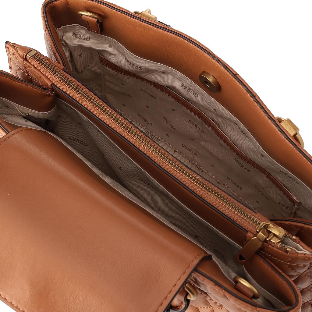 Handbag QB867706 ELENIA COGNAC [GUESS] Women's [Used]