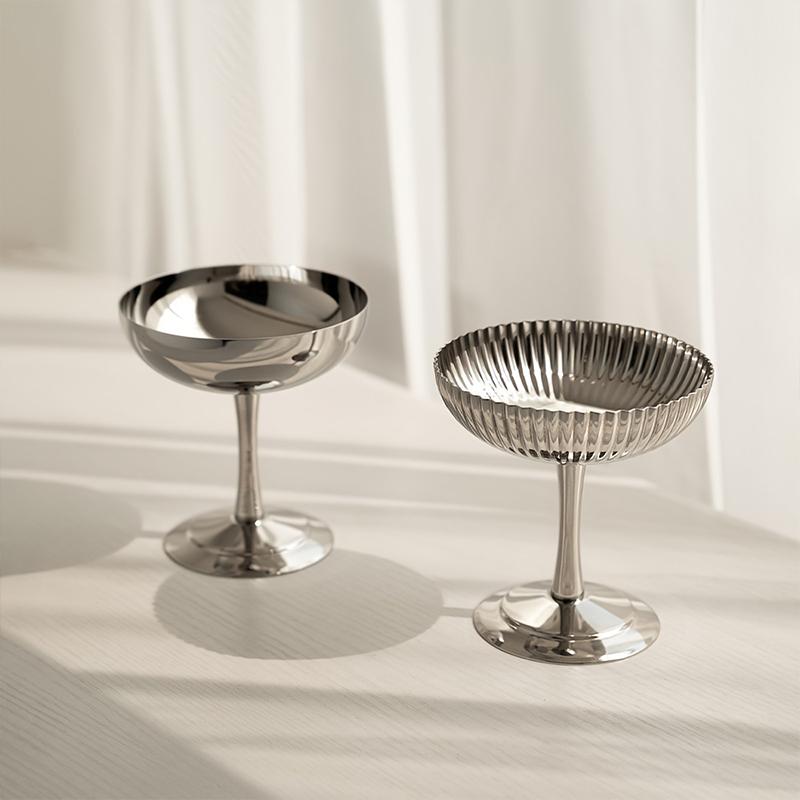 1 шт. Десертная чашка Минималистичная из нержавеющей стали Общежитие Пудинговая чашка Жаростойкая Чаша на высокой ножке Практичная Чаша для закусок Удобная