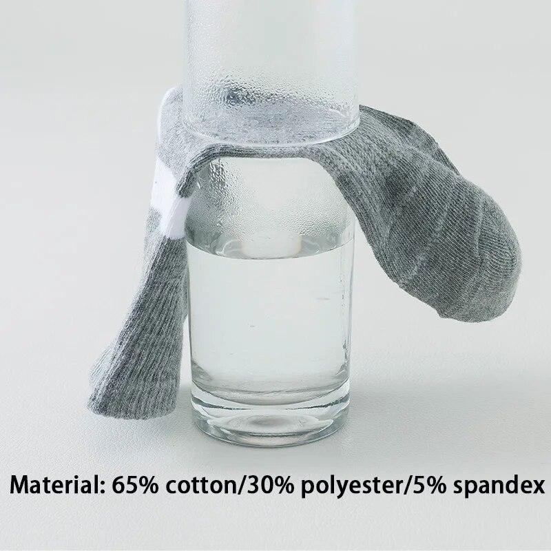 5 пар мужских спортивных хлопковых носков, впитывающих пот и дышащих, подходят для мужских тренировок по БАСКЕТБОЛУ и бега на открытом воздухе