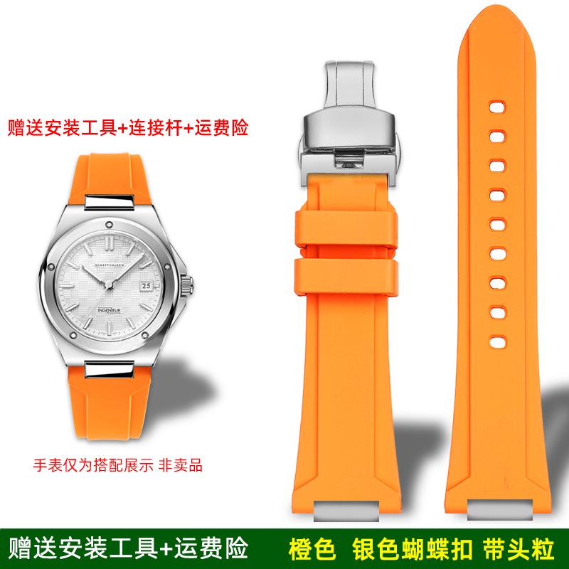 Для IWC Серия New Engineer IW328903 IW328901 IW328902 Фторкаучуковый Браслет для Часов Аксессуары Мужская водонепроницаемая Резиновая Цепочка для Часов