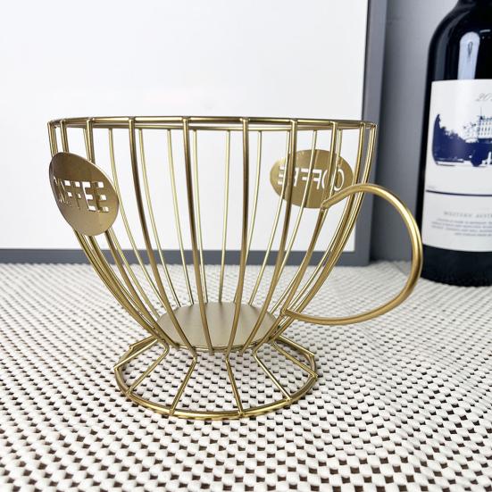 Yousheng Coffee Pods Holder Counter Organizer with Handle Spacious Capacity Quick Access Multi-Purpose Capsule Basket Coffee Bar Accessories