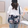 Сумка большой вместимости Женская нейлоновая сумка с цветочным принтом Винтажная сумка через плечо