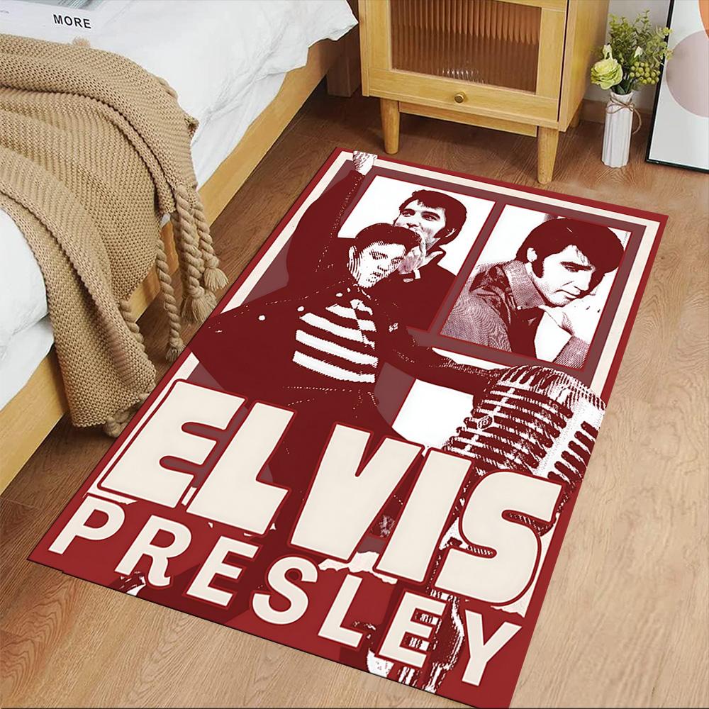 Elvis Presley Floor Mat Design for Hallway Dormitory Entryway Bedrooms Antislip Carpet Anime Office Decor Birthday/Christmas Gift