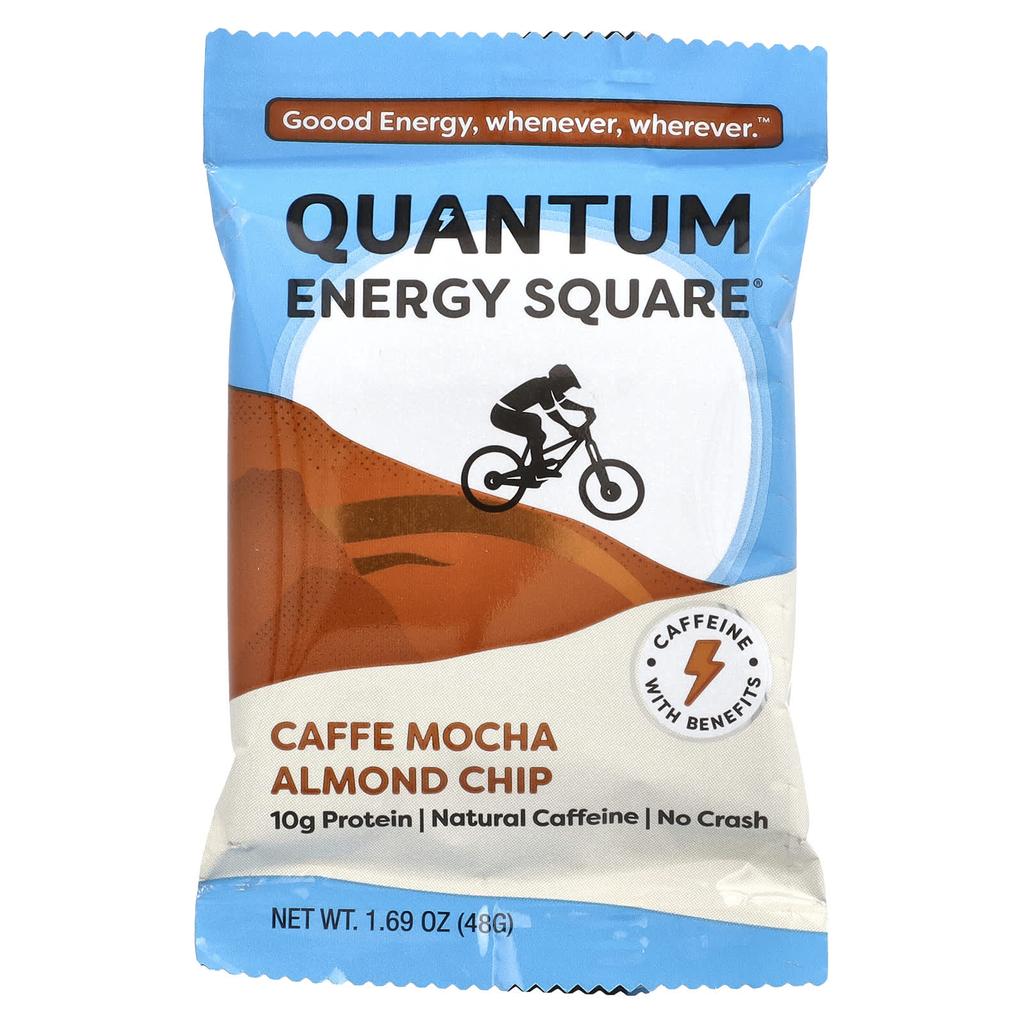 Quantum Energy Square Café Mocha Almond Chips, 8 Squares, 1.69 Oz (48 G) Each