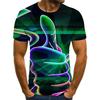 3D Printed Originality T-Shirt for Men Striped Printing Pattern T Shirts Summer Casual Short Sleeves Round Neck Tops Sport Loose Tee