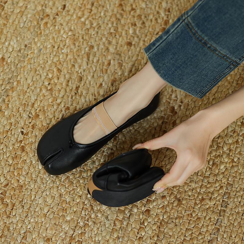 Krazing Pot Sheepskin Spring Summer Size 41 Thick Low Heels Strange Style Women Silver Color Slip on Flats
