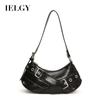 Fashionable and High-end Red Armpit Bag, Women's Korean Version of Trendy Versatile Locomotive Bag, Niche Simple Shoulder
