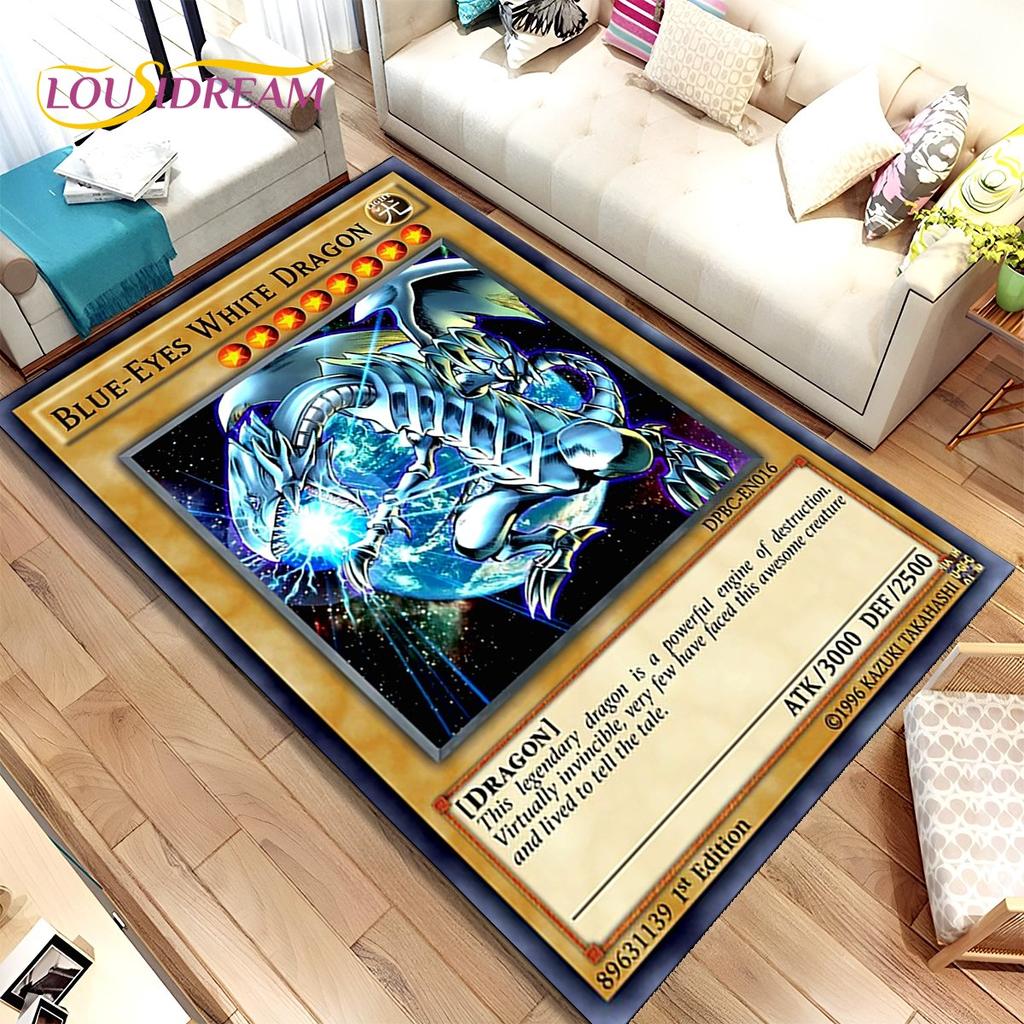 Yu-Gi-Oh MONSTER CARD Коврик в стиле аниме, большой ковер для гостиной, спальни, дивана, коврик для украшения, детский нескользящий напольный коврик 3D