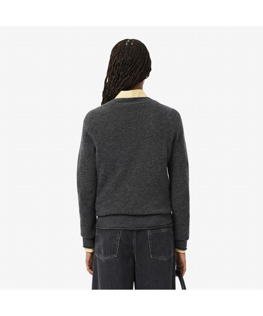 LACOSTE Women'S Carded Wool Crew Neck Sweater Af4160-55N 050