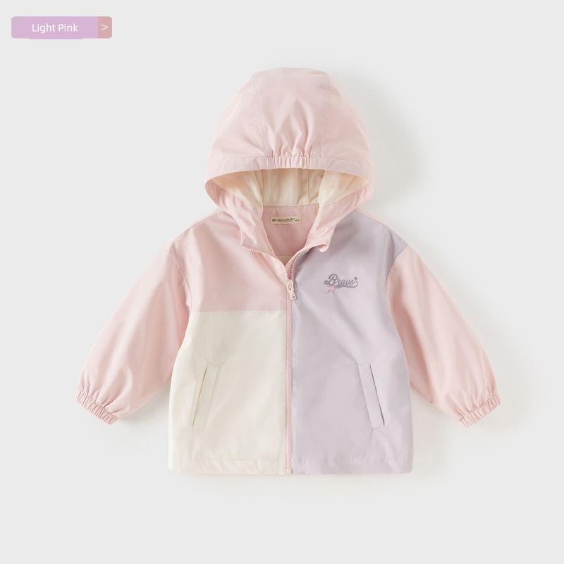 David Bella Kidsren's Waterproof Jacket for Boys 2026 New Hooded Windproof Jacket for Baby Girls Class a Spring Tops