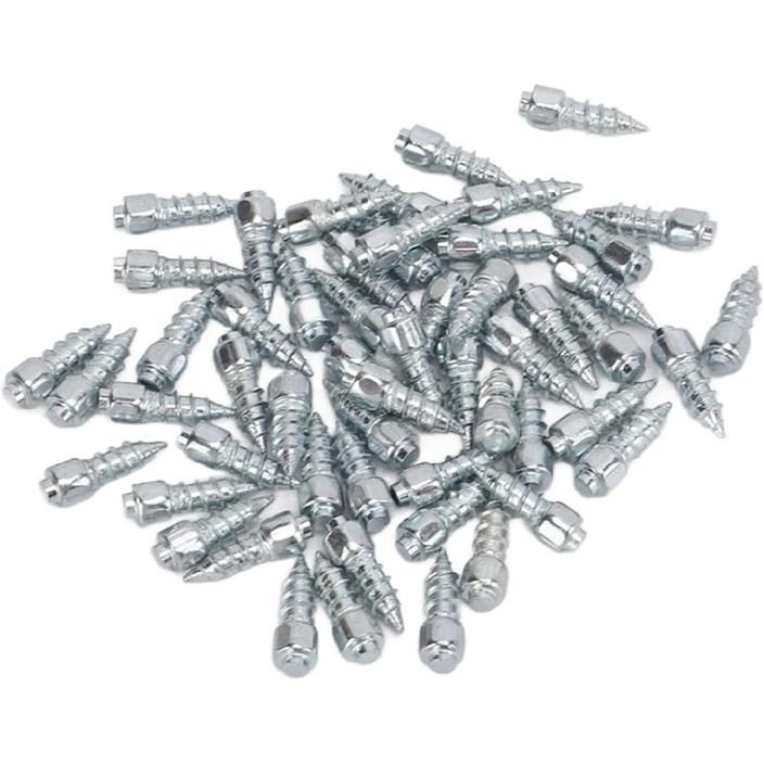 Snow Tire Studs, Anti Skid Snow Spikes for Car, Motorcycle, Scooter, Electric Vehicle ¨C 100Pcs Steel Studs with Installation