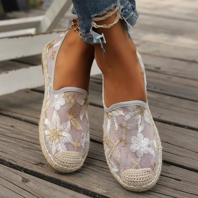 Модные вышитые женские сетчатые сандалии на плоской подошве 2024 года, новые летние повседневные кроссовки для бега, дизайнерские классические дышащие