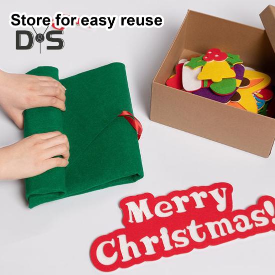 Рождественская елка из фетра своими руками для малышей, большая светящаяся рождественская елка с Санта-звездой, конфетными фигурками, детская развивающая игрушка