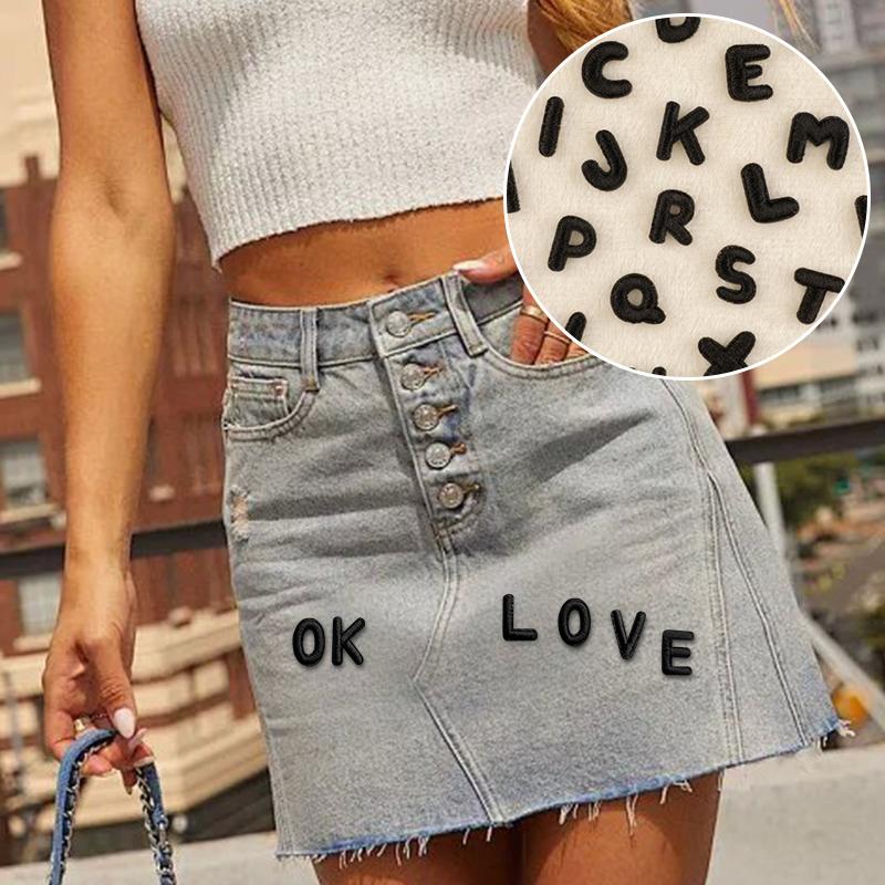 Буквы AZ Ткань Аппликация Шитье Полиэстер Сумка Декор Черный Для Шляпы Куртка Ткань Наклейка Декоративные Модные Аксессуары