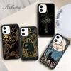 Witches Moon Tarot Mystery Totem Phone Case for iPhone 11 12 13 14 Pro Max Mini X XR XS SE 2020 6S 7 8 Plus Galaxy S21 S22 Cover