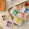 3pcs Candy Color Crossover Bangs Clip Korean Girls Sweet Hairpins Cross Seamless Hair Clip Broken Hair Clip Edge Clip Headwear