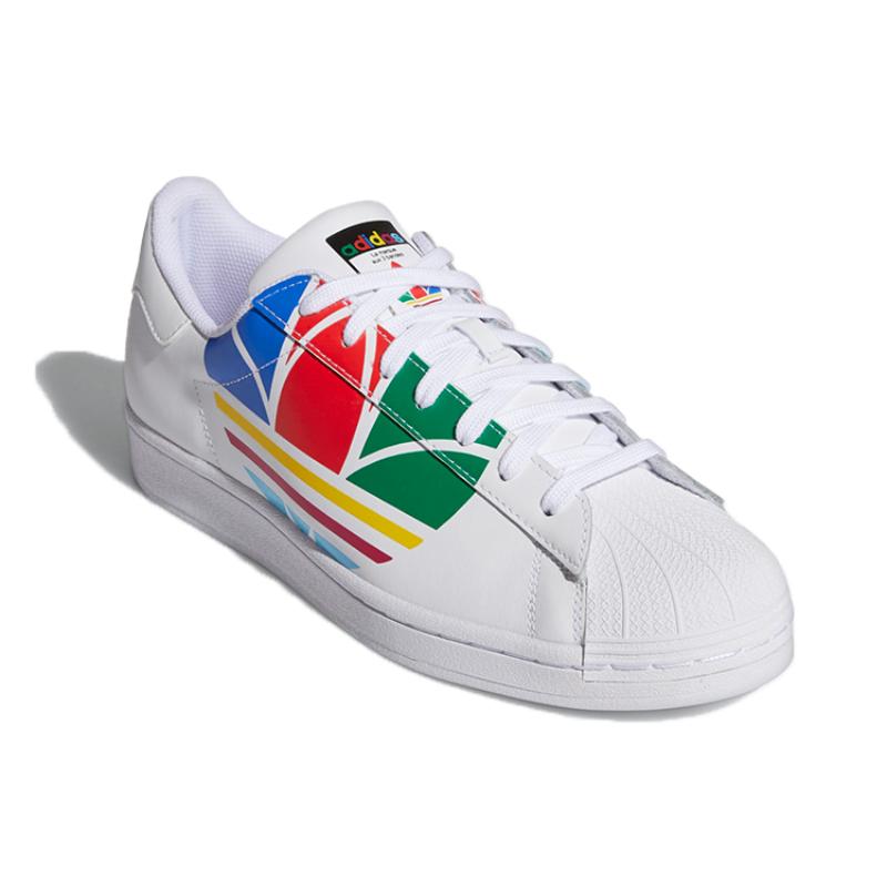 adidas Кроссовки Superstar Pure 'Colorful Trefoil Cloud White' FU9519