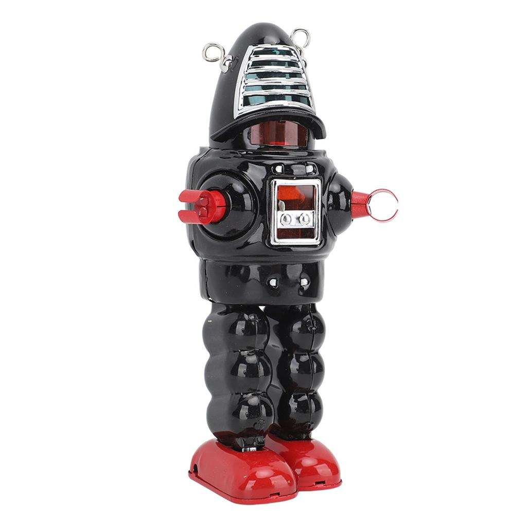 Walking Robot Walking Figure Metal Fencing Holiday Clockwork Toy, Toy, Robot, Collectible, Birthday, Gift, (Black)