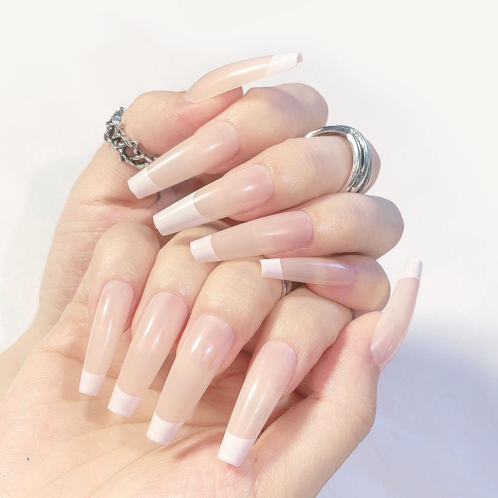 European and American French Long Ballet Armor Wear 24 Pieces Nail Art Patch Fake Nail Finished Nail