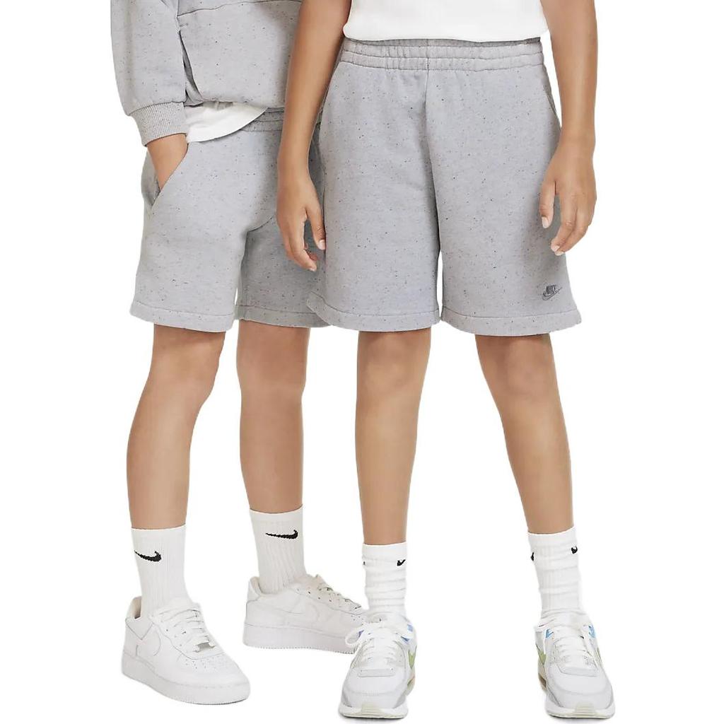 Nike Спортивная икона Флис Повседневные прямые шорты Детская одежда Низ Серый DQ8886-472