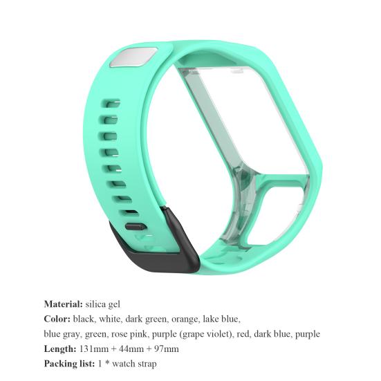 Ремешок для часов с защитой от пота, пряжкой, для спорта, сменный, дышащий, с ремешком для часов, совместимый с TomTom