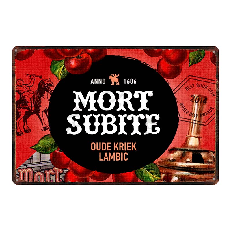 Металлическая жестяная табличка Beer Paix Dieu Mort Subite Ретро-постер Affligem Для стены Бар Паб Искусство Кухня Кофе Домашний декор 30X20СМ DU-8499B