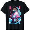 Футболка с Самураем-Выдрой в Эстетичном Стиле Vaporwave