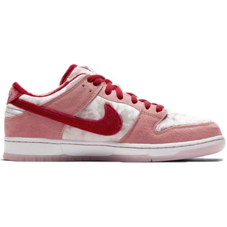 StrangeLove x Nike Dunk Low SB Valentines Day Unisex Sneakers Pink Bright-Melon Gym-Red CT2552-800