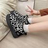 Women's Winter Leopard Print and Plush Thick Soled Snow Boots