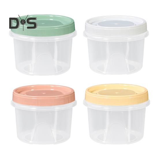 4 шт. контейнеры для заправки салата 500 мл, пищевой контейнер без бисфенола А для закусок, соусов, приправ, многоразовые стаканчики для соуса для ланч-бокса, хранения фруктов, орехов, йогурта