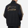 Li-Ning Спортивная модная серия с воротником-стойкой, свободная куртка унисекс, черная AWDS915-1
