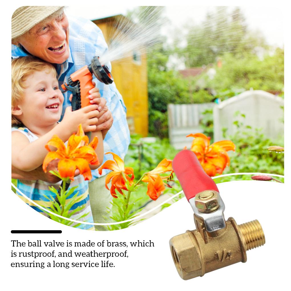 Латунный шаровой кран с поворотной ручкой, наружная и внутренняя резьба, соединительный элемент для шланга, переключатель, сад, ферма, управление водой, домашний фитинг