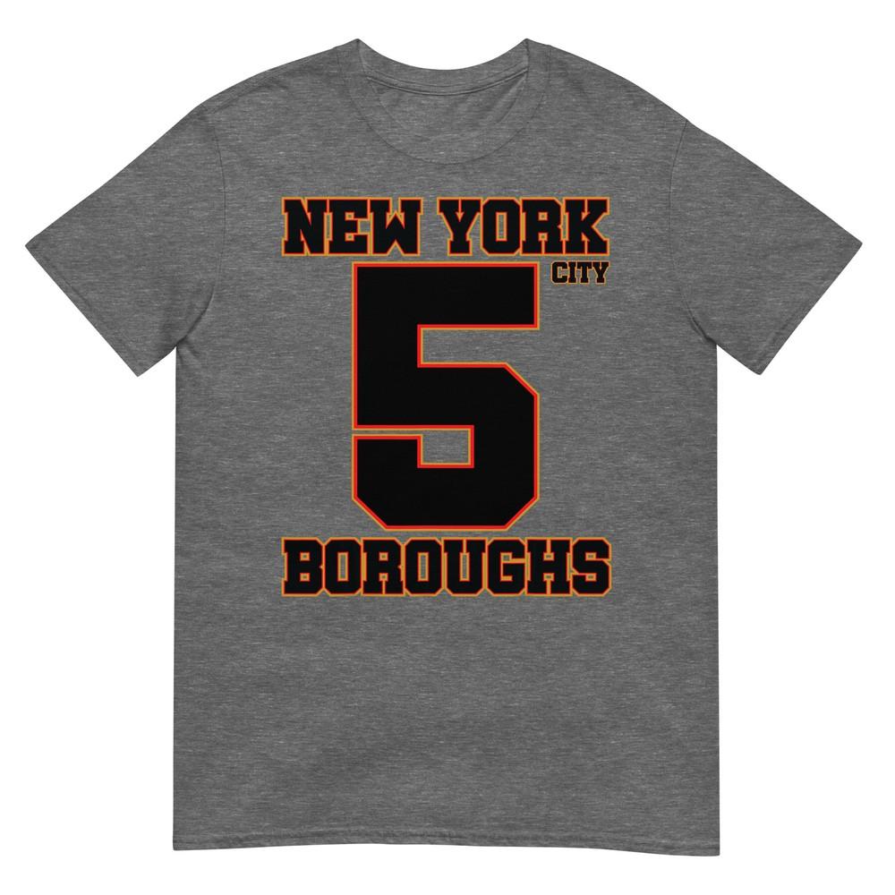 New York City Five Boroughs Cool Typography Design Big Apple Tshirt