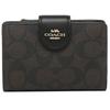 Outlet Bifold Wallet Signature FC0082 СРЕДНИЙ УГЛОВОЙ МОЛНИЯ КОШЕЛЕК SIGNATURE IMAA8 Коричневый Черный [Coach] Женский (1) [Элемент]