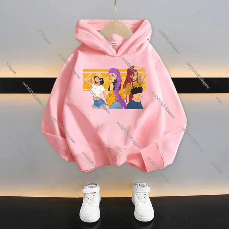 KPop Demon Hunters Kids Cartoon Hoodie 2025: Cool Unisex Pullover For Boys & Girls Casual New Style Sweatshirt