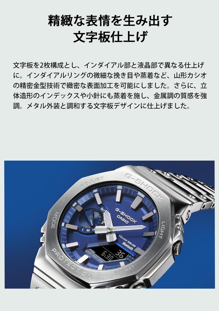 Часы Full Metal Solar Silver с Bluetooth [Casio] G-Shock [] GM-B2100AD-2AJF Мужские