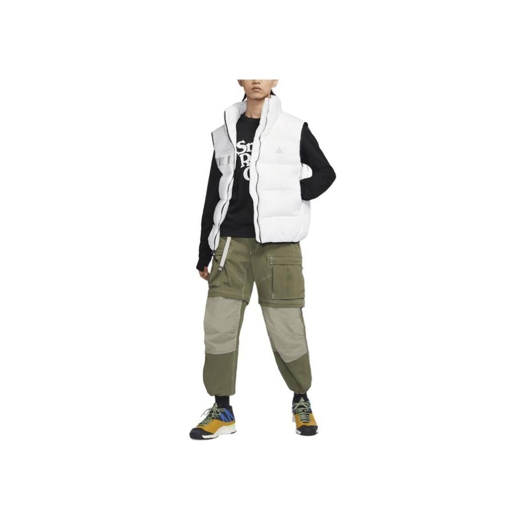 Nike Therma-Fit Adv Airora Logo Print Stand Collar Sports Down Vest Men Vest White DM4236-100