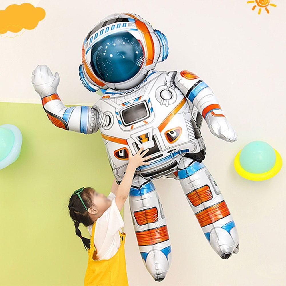 Стоящий Астронавт Воздушный Шар Космонавт Ракета Ракета Форма Воздушный Шар День Рождения