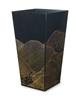 Tatsu Craft Makie Style Dust Box L Square Wave Black Trash Can Стильный кухонный гостиный маленький тонкий мусорный бак без крышки Dust Box Маленький японский стиль