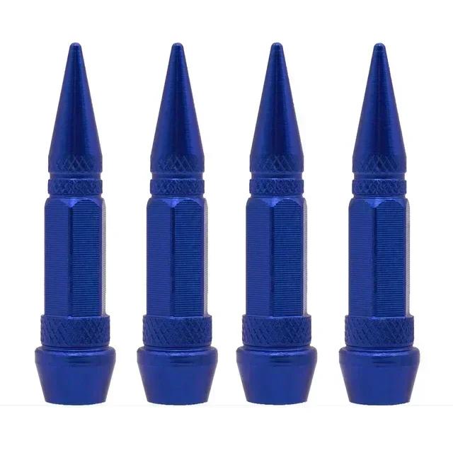4pcs Car Tires Rim Valve Aluminum Car Wheel Tire Valve Caps Colorful Spiked Lug Nuts Wheel Air Valve Cover Automobile Parts
