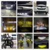 Светодиодная фара для решетки автомобиля, мотоцикла, вспомогательного освещения, грузовика, внедорожника, 2/3/4 линзы, высокая яркость, прожекторы, 12В 24В