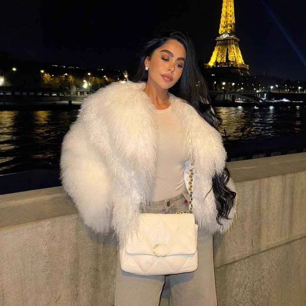 Tan Sheep Wool Women's Clothing Environmentally Friendly Imitation Fur Fur Coat Autumn and Winter Green Fruit Collar Coat Artificial Wool Top