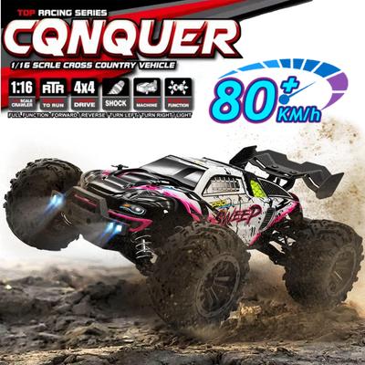 4WD 1:16 80 км/ч Супер Бесколлекторный 50 км/ч Коллекторный Радиоуправляемый Автомобиль 4x4 Внедорожник Пульт Дистанционного Управления Высокоскоростной Дрифт Гонки Грузовик Игрушка Дети Взрослые