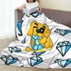 Mike-cracks Game Cartoon Dog Blanket Cover Diamond Love Wool Throw Blankets Home Couch Decoration Soft Warm Bedspread
