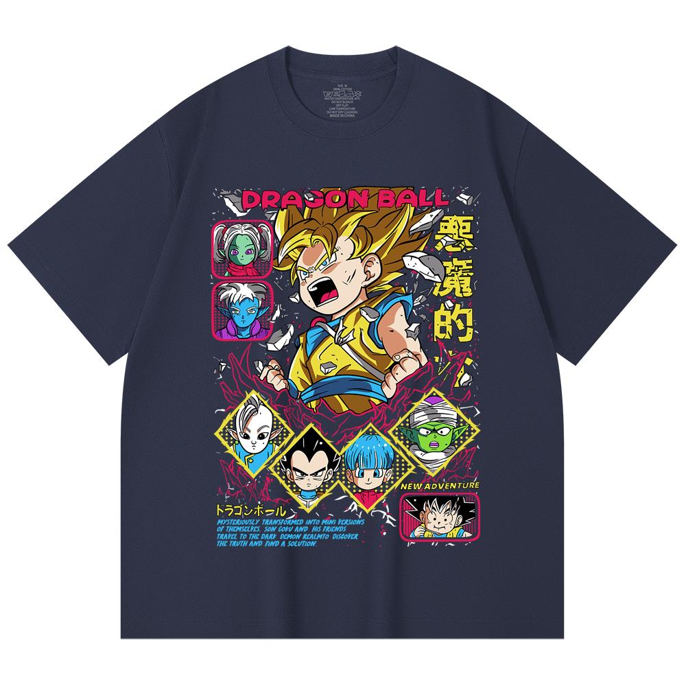 230 Gsm 100% Cotton Dragon Ball V62 Print Unisex Heavy Cotton T Shirt
