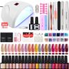 PHOENIXY Gel Nail Kit 20Pcs Nail Polish Soak Off Gel With 36W UV LED Nail Lamp Set Nail Art Tools Set For Nail Design
