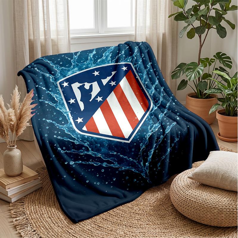 Atletico Madrid Theme blanket Soft Flannel Fleece Blanket Warm Lightweight Throw Blanket for Home Sofa Bed