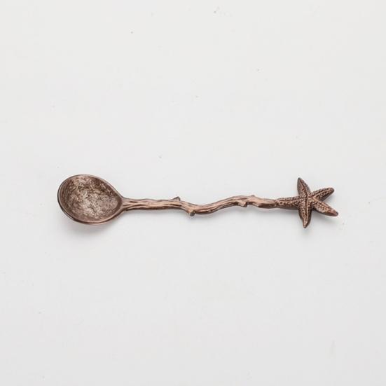 Coffee Spoon Vintage Hammer Effect Zinc Alloy Dragonfly Star Branch Ice Cream Spoon Kitchen