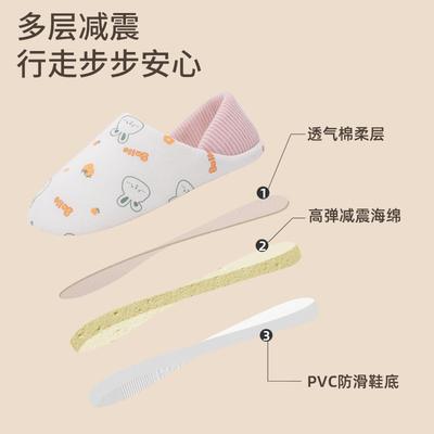 Хлопковые тапочки женские новые туфли для послеродового периода осенне-зимние сумки и домашние тапочки для помещений теплые тапочки для беременных женщин женские зимние